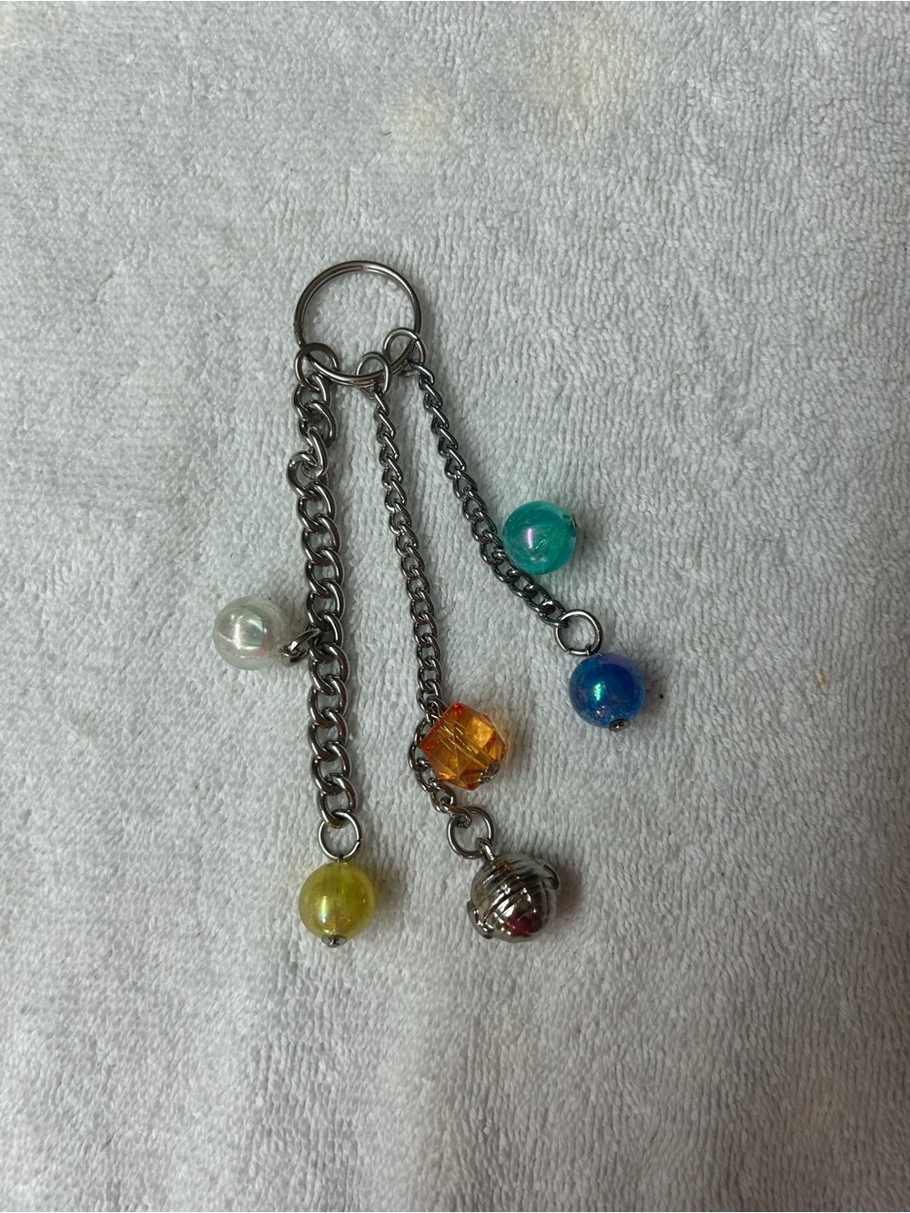 Colorful Beaded Chain Keyring